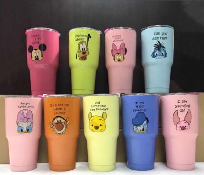 แก้วน้ำ 30Oz สีด้านขอบเงิน แก้วเก็บความเย็น