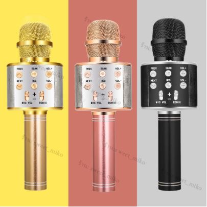 เครื่องเล่นคาราโอเกะ บลูทูธ ไร้สาย ไมโครโฟนคอนเดนเซอร์