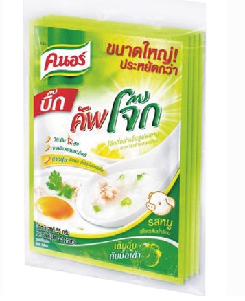 คนอร์ โจ๊กข้าวหอมมะลิกึ่งสำเร็จรูป รสหมู