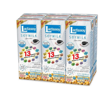 นมถั่วเหลือง แลคตาซอย งาดำ