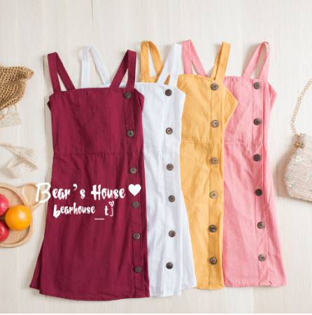 มินิเดรสผ้าลินิน